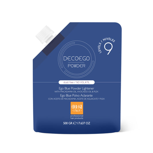 Ego Blue Powder Lightener with Macadamia Oil, Avocado Oil & Plex for professional hair care
