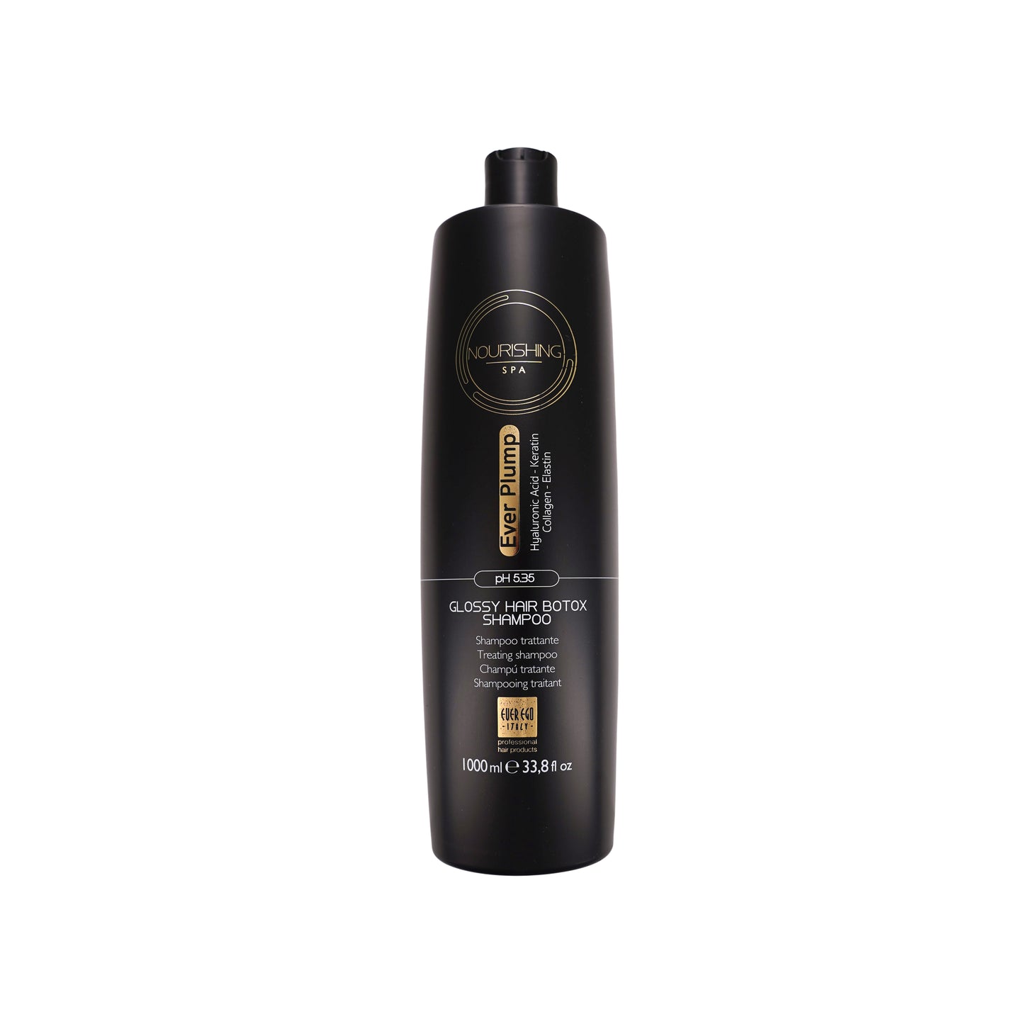 Ever Plump Glossy Hair Botox Shampoo with Keratin & Hyaluronic Acid, 1000ml professional treatment