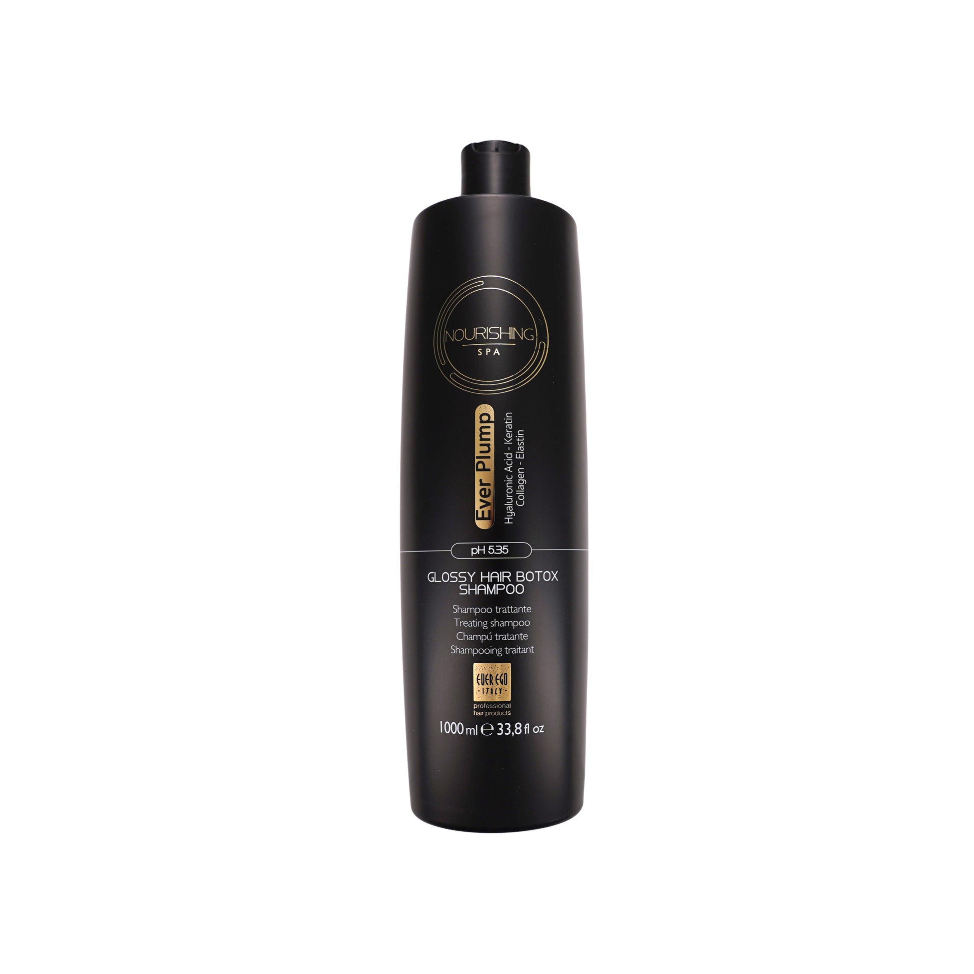 Ever Plump Glossy Hair Botox Shampoo with Keratin & Hyaluronic Acid, 1000ml professional treatment