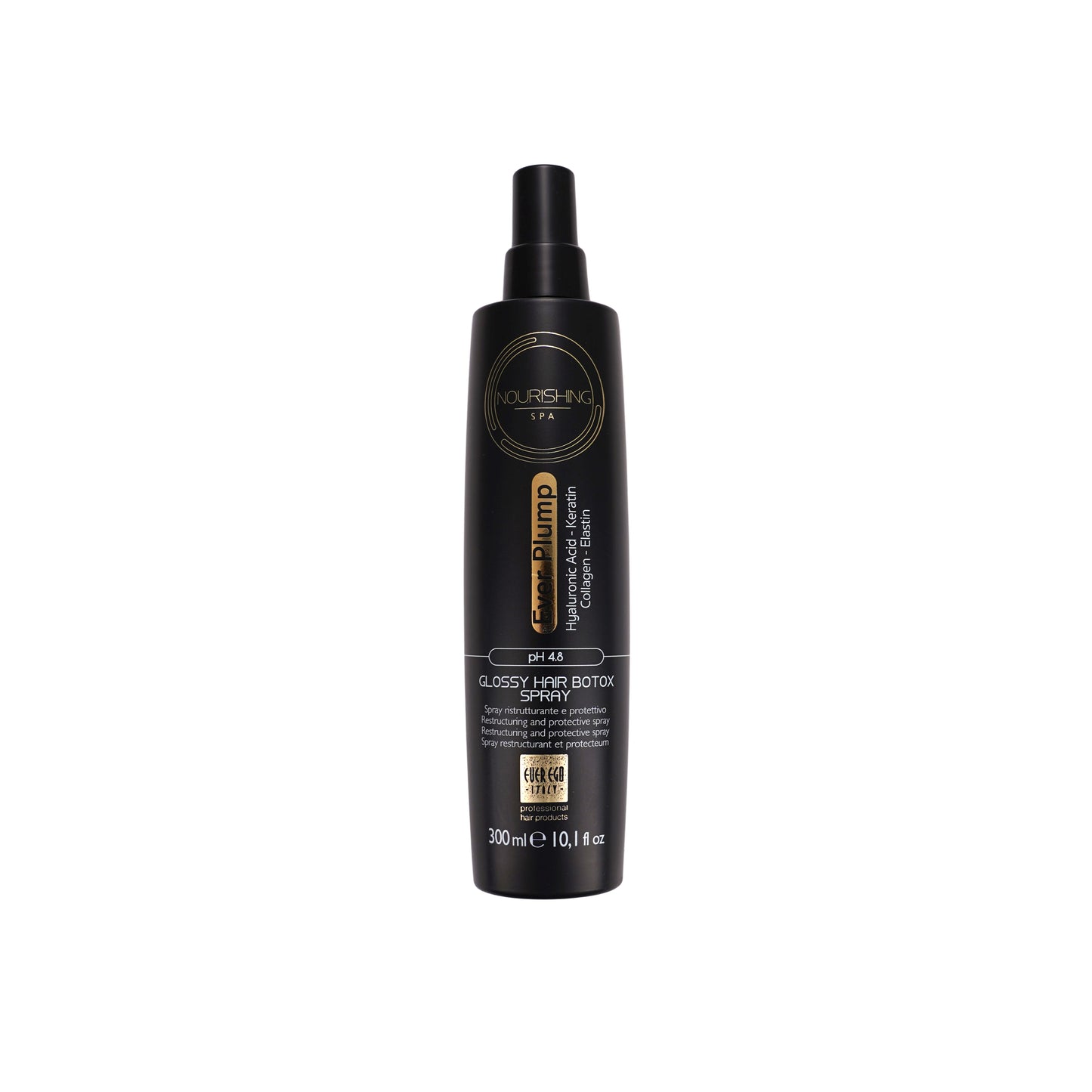 Ever Plump Glossy Hair Botox Spray with Keratin & Hyaluronic Acid for restructuring and protection