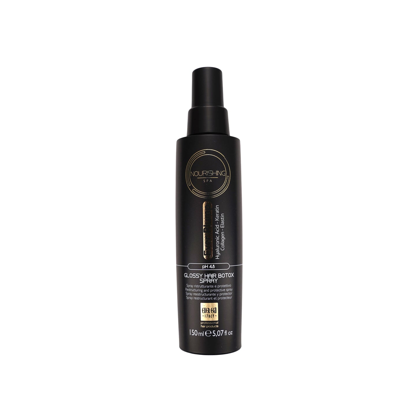 Glossy Hair Botox Spray with Keratin and Hyaluronic Acid for Restructuring and Protection