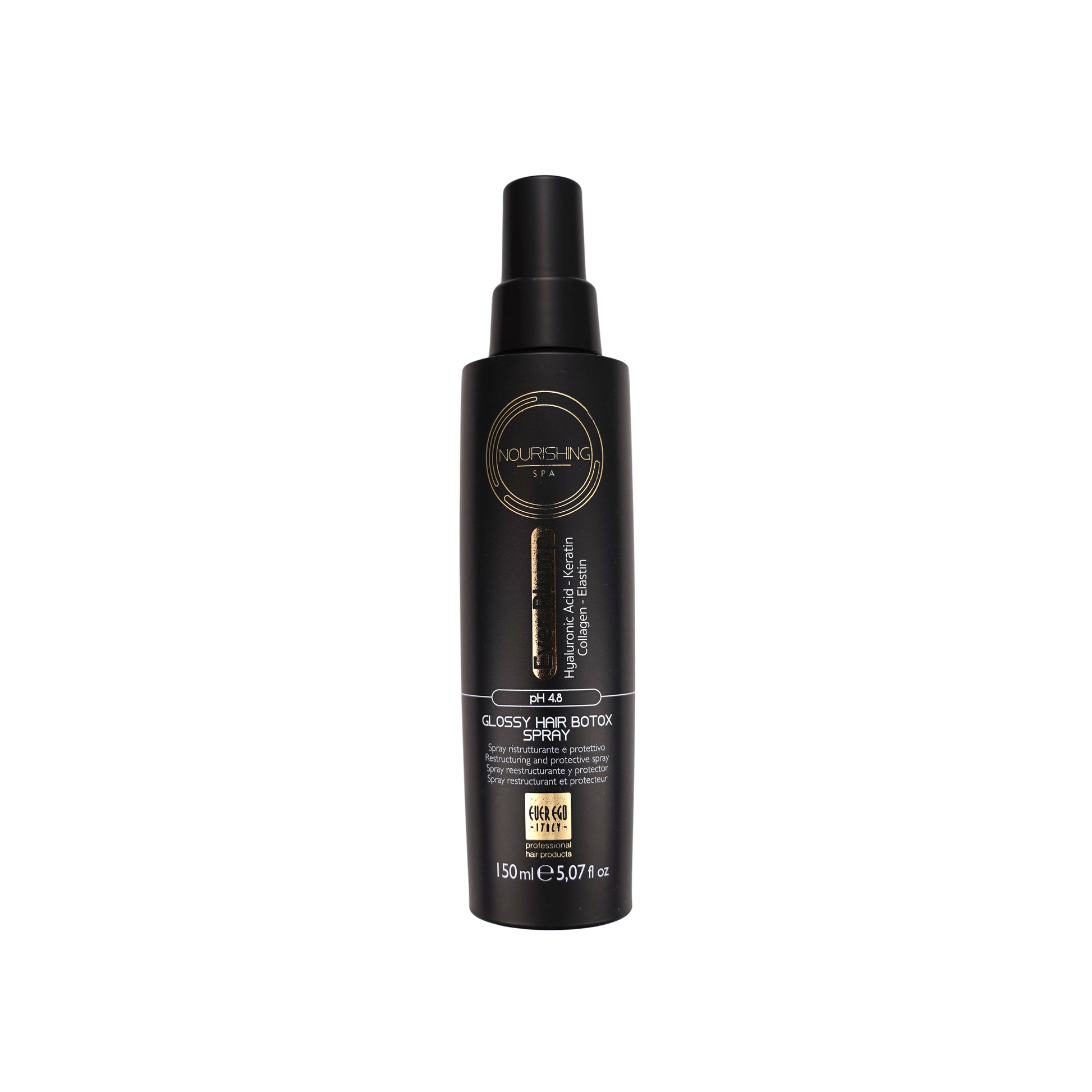 Glossy Hair Botox Spray with Keratin and Hyaluronic Acid for Restructuring and Protection
