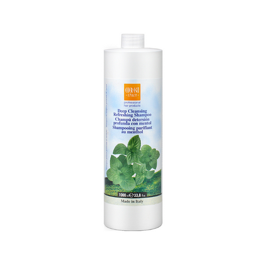 Deep Cleansing Refreshing Shampoo with mint, 1000ml, Made in Italy, professional hair care
