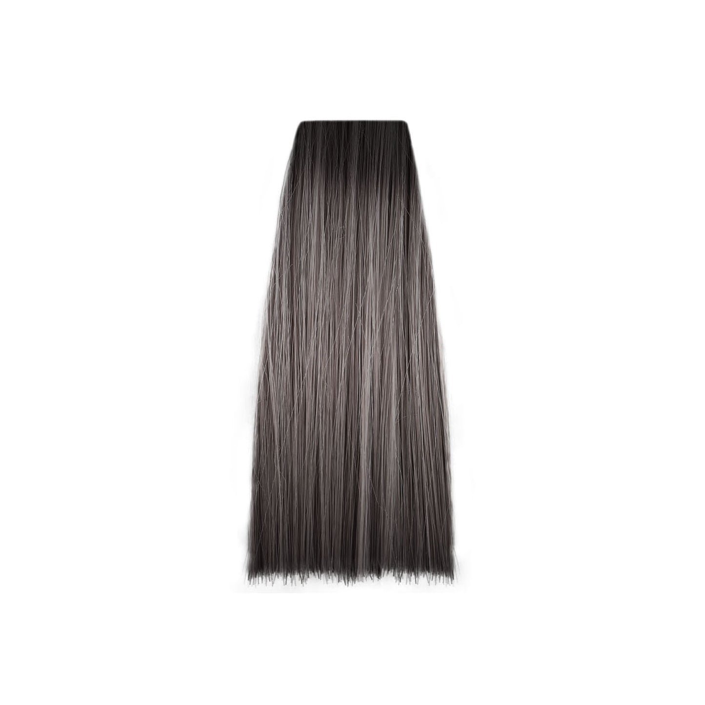 Dark brown to ash gray ombre hair extension for salon beauty styling