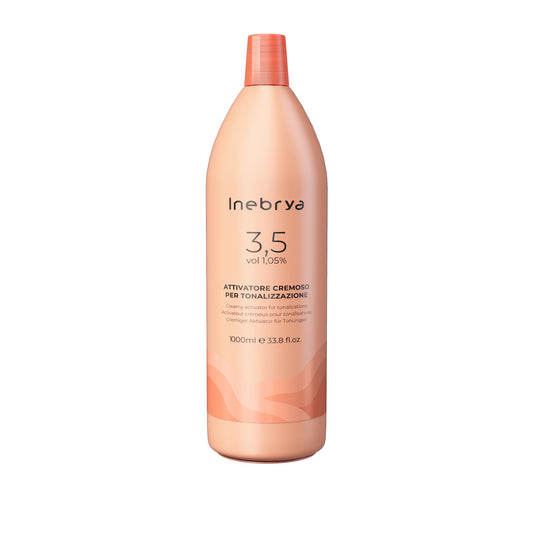 Inebrya 3.5 vol 1.05% creamy hair toning activator, 1000ml professional salon product