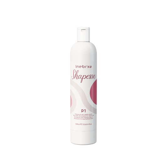Inebrya Shapess P1 perm with milk proteins for natural hair, 500ml salon hair care product