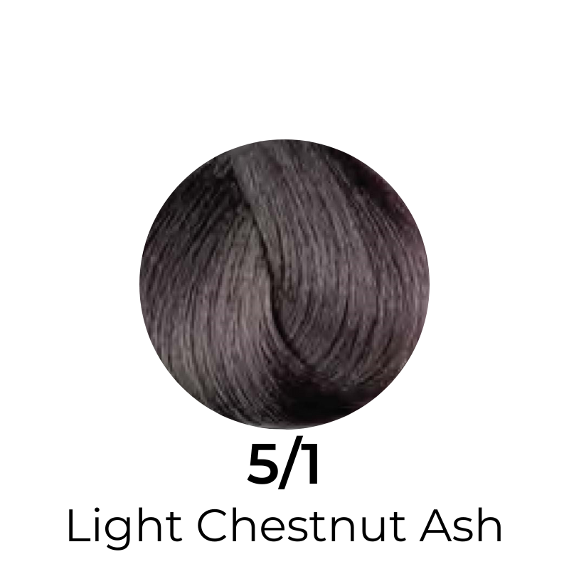 Light Chestnut Ash hair color swatch 5/1 for salon or home use