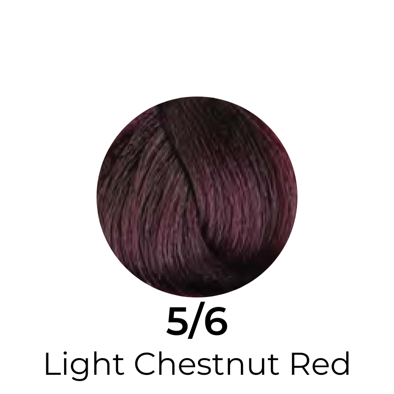 5/6 Light Chestnut Red hair color swatch for salon or home use