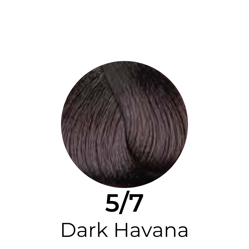 Dark Havana 5/7 hair color swatch for professional beauty styling