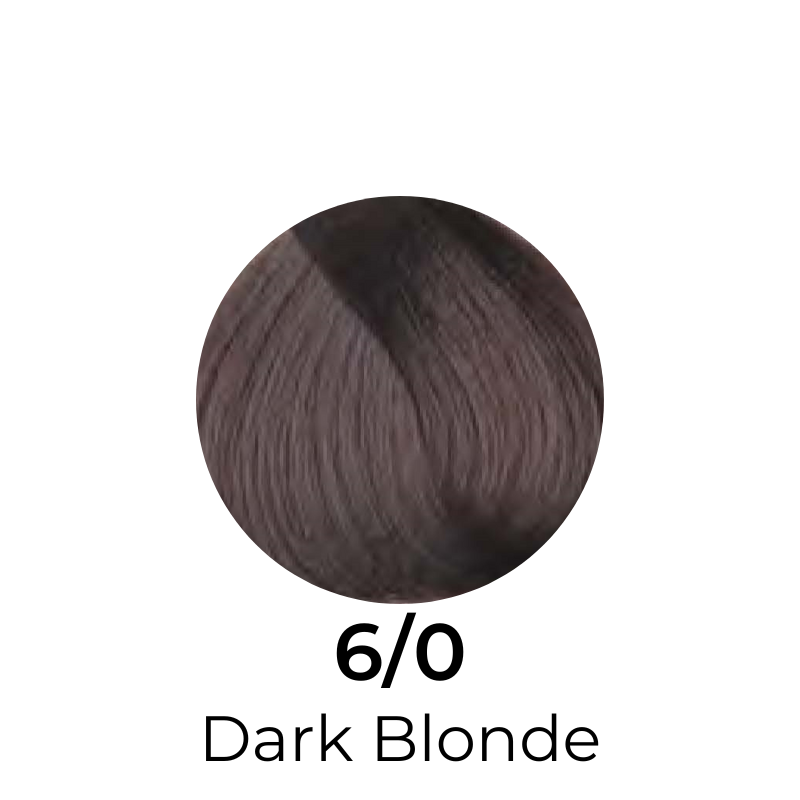 Dark Blonde 6/0 hair color swatch for salon or home use
