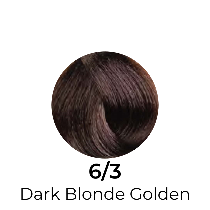 Dark Blonde Golden hair color swatch 6/3 for beauty salon use