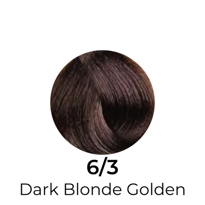 Dark Blonde Golden hair color swatch 6/3 for beauty salon use