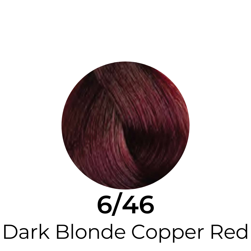 Dark Blonde Copper Red hair color swatch 6/46 for salon or home use