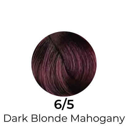 Dark Blonde Mahogany hair color swatch 6/5 for salon or home use