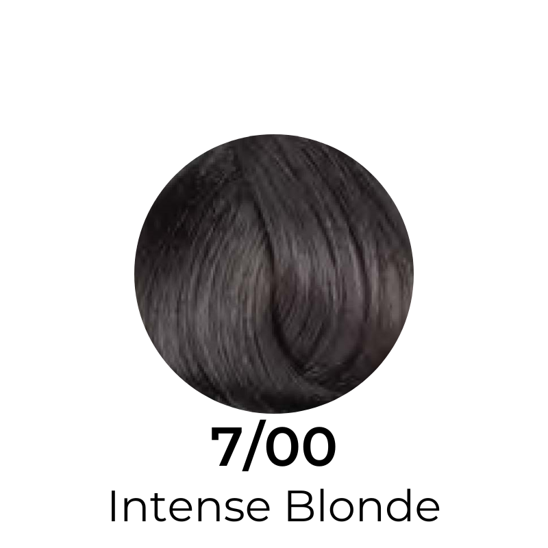 7/00 Intense Blonde hair color swatch for professional salon use