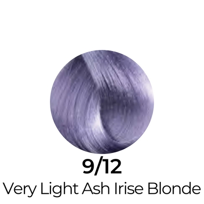 Very Light Ash Iriese Blonde hair color swatch 9/12 for salon or home use