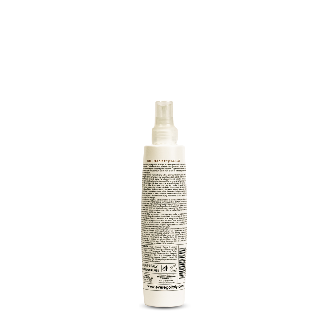 Curl Care Spray pH 4.0-4.5 for defined, frizz-free curls — Made in Italy, professional use