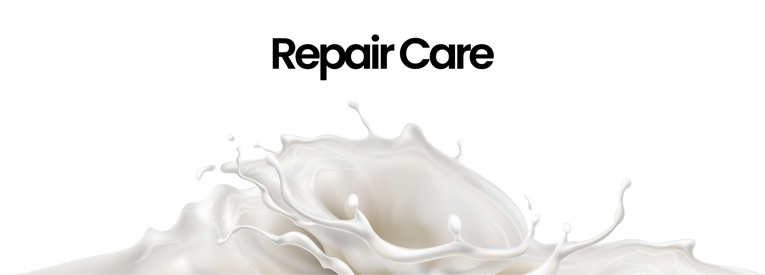 Repair Care cream splash, luxurious beauty treatment for skin renewal and hydration