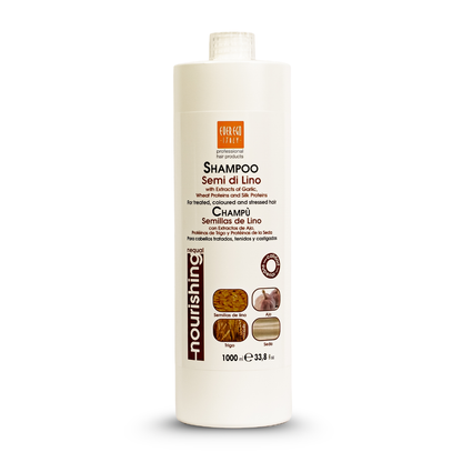 Ever Ego Italy Semi di Lino nourishing shampoo with garlic, wheat & silk proteins for treated hair
