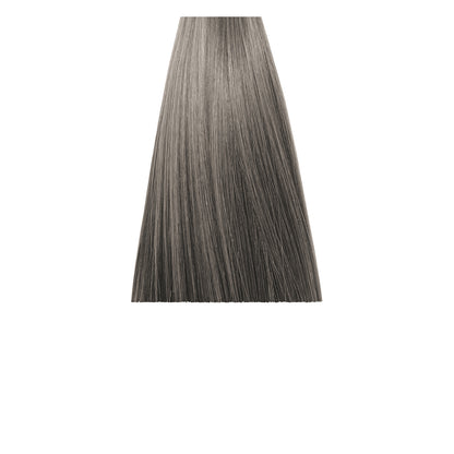 Smooth ash brown hair swatch for professional coloring and styling