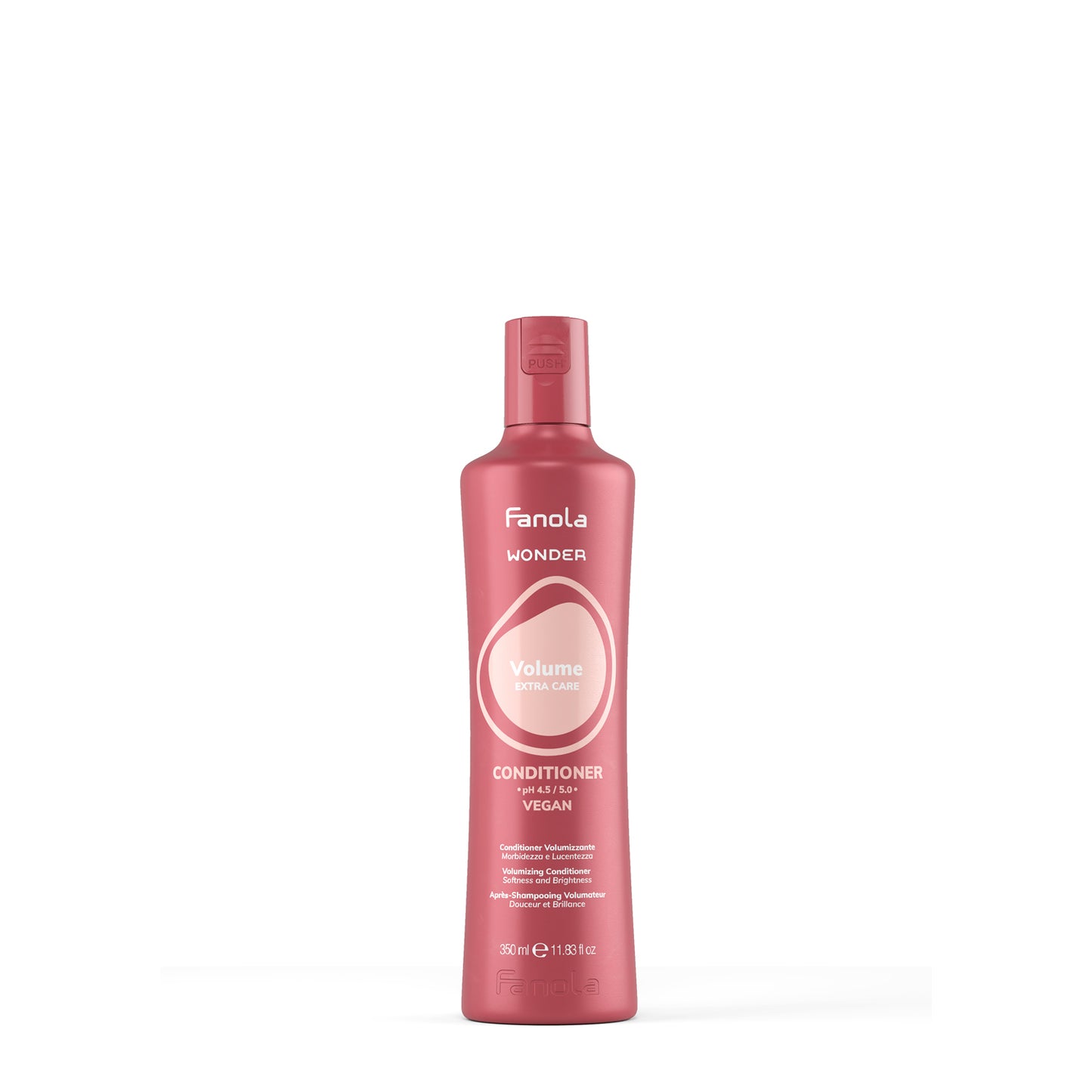 Fanola Wonder Volume Extra Care Conditioner, vegan hair care for softness and brightness, 350ml