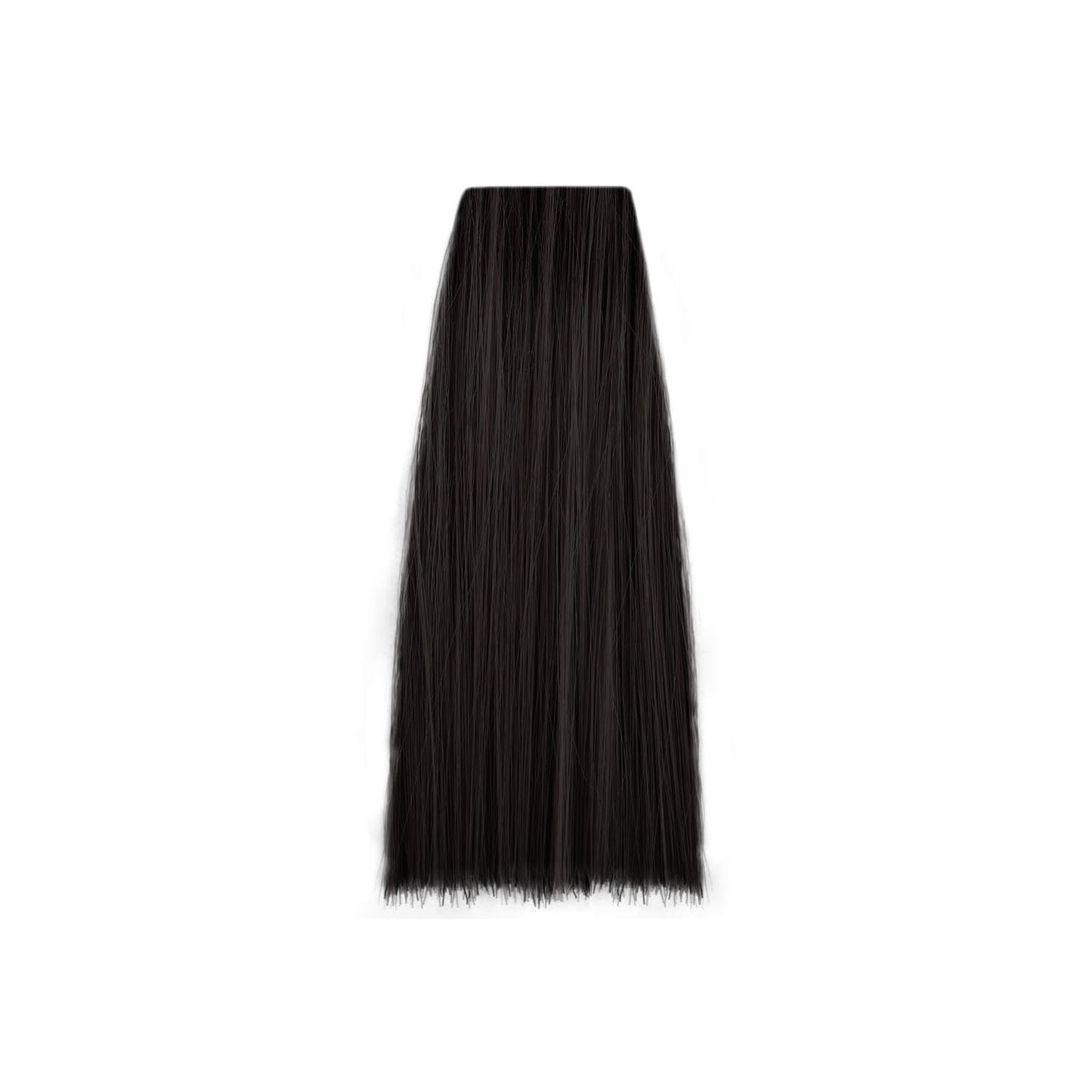 Deep black hair swatch for salon color matching and beauty styling