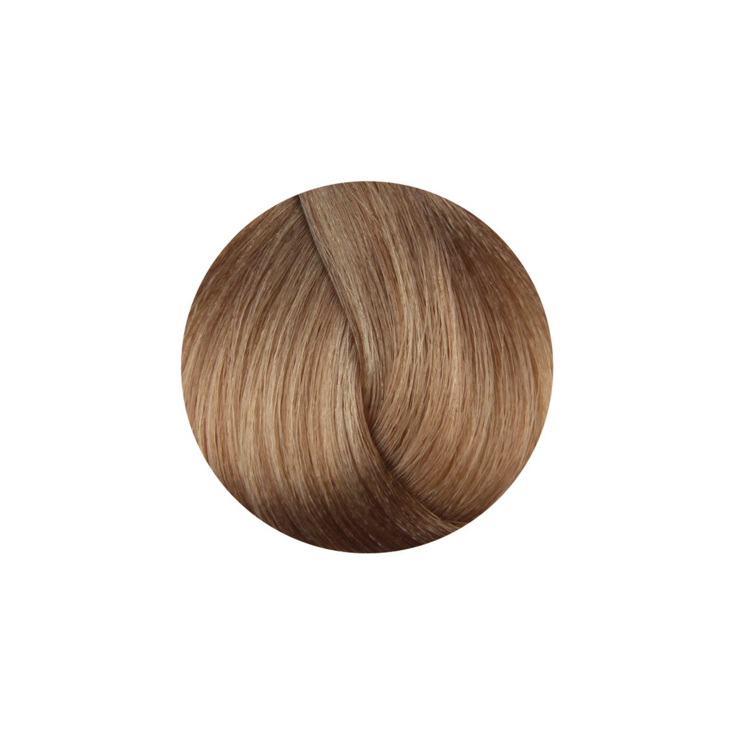 Smooth light brown hair swatch for beauty styling