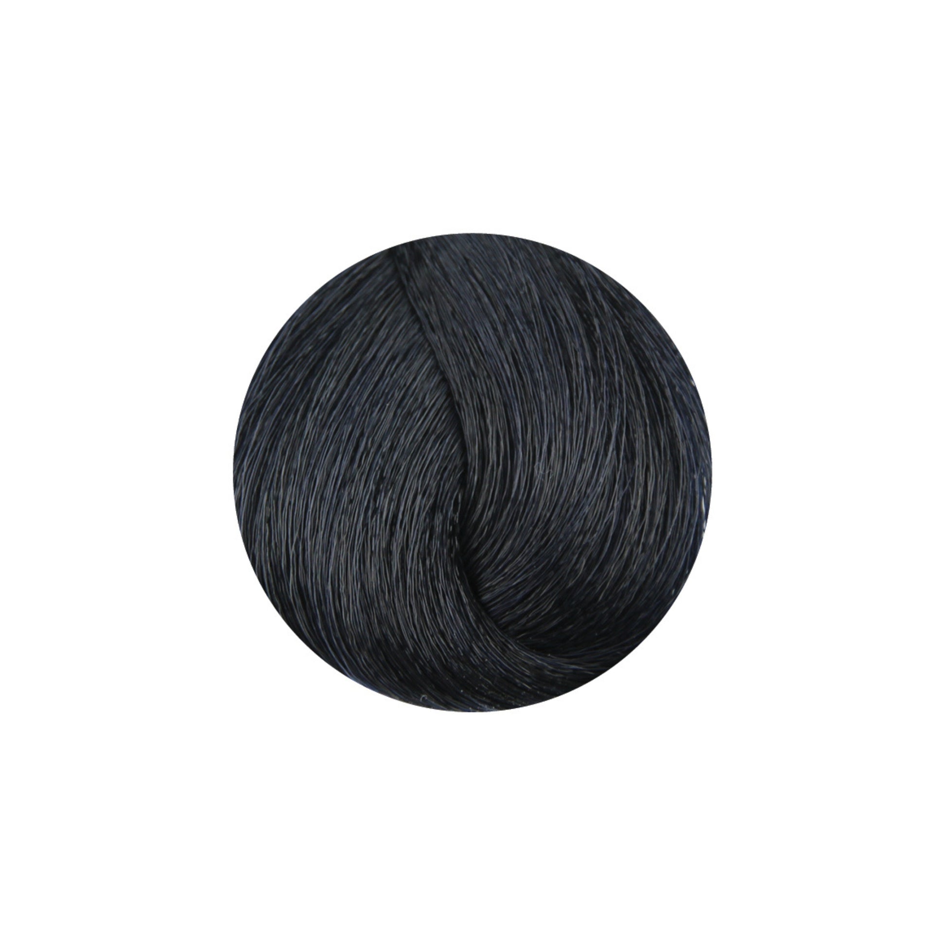 Deep black hair color swatch for salon beauty treatments