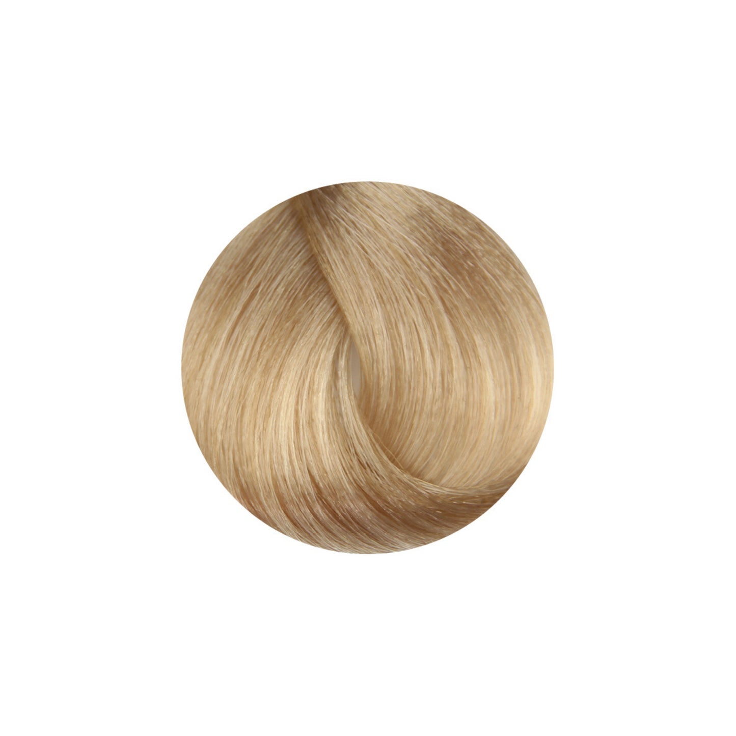Light blonde hair color swatch, smooth and shiny texture for beauty styling