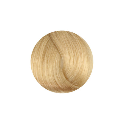 Light blonde hair color swatch for salon or at-home dye, smooth and vibrant tone