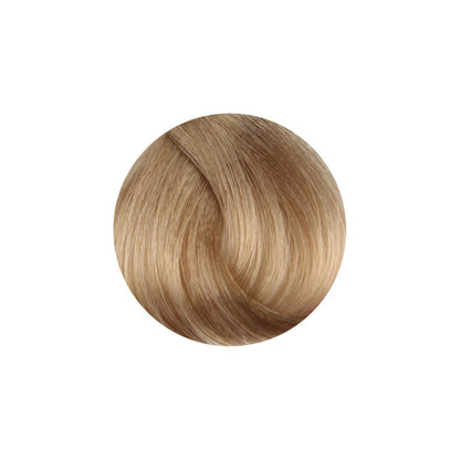 Light blonde hair color swatch, smooth and shiny texture for beauty styling