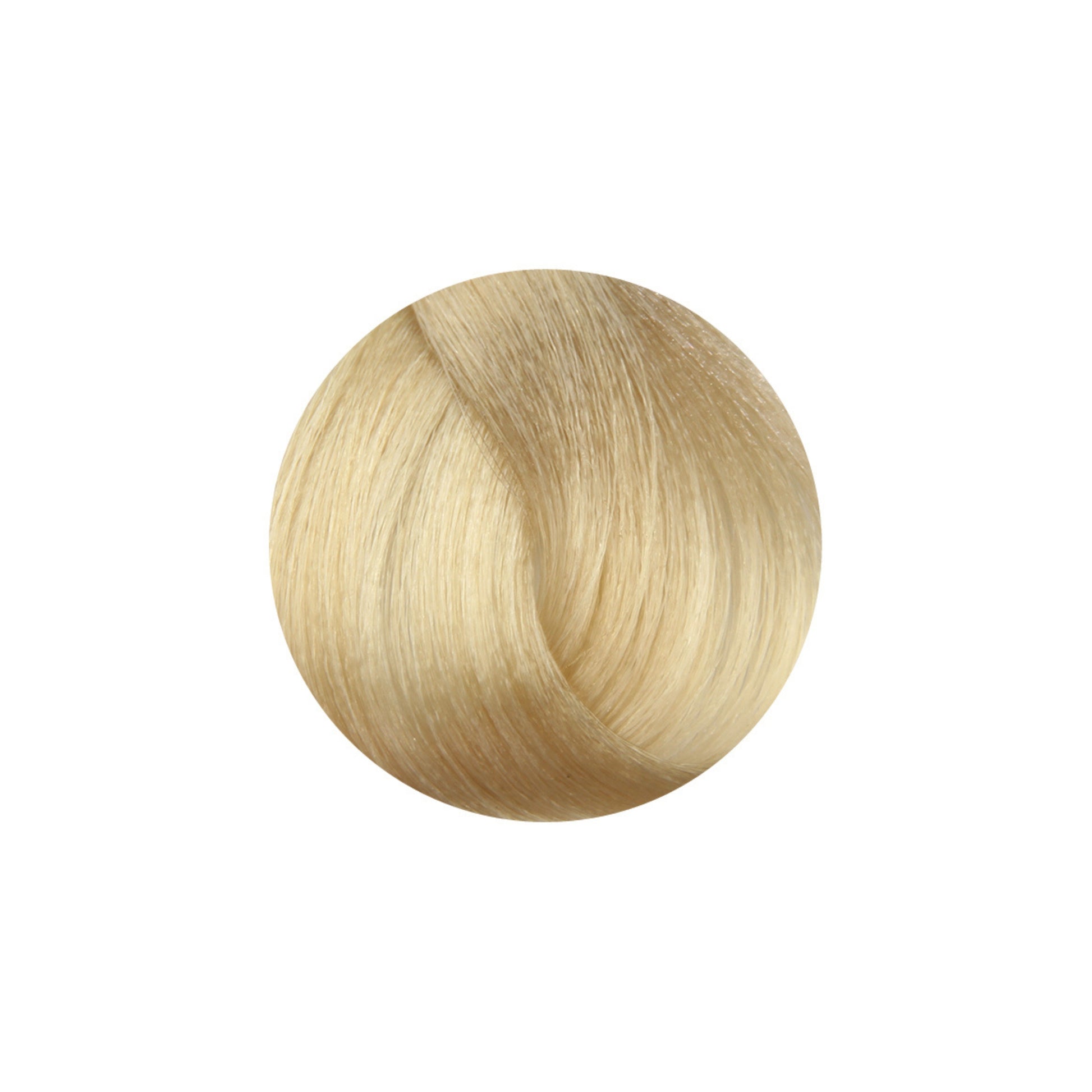 Light blonde hair swatch for salon color selection