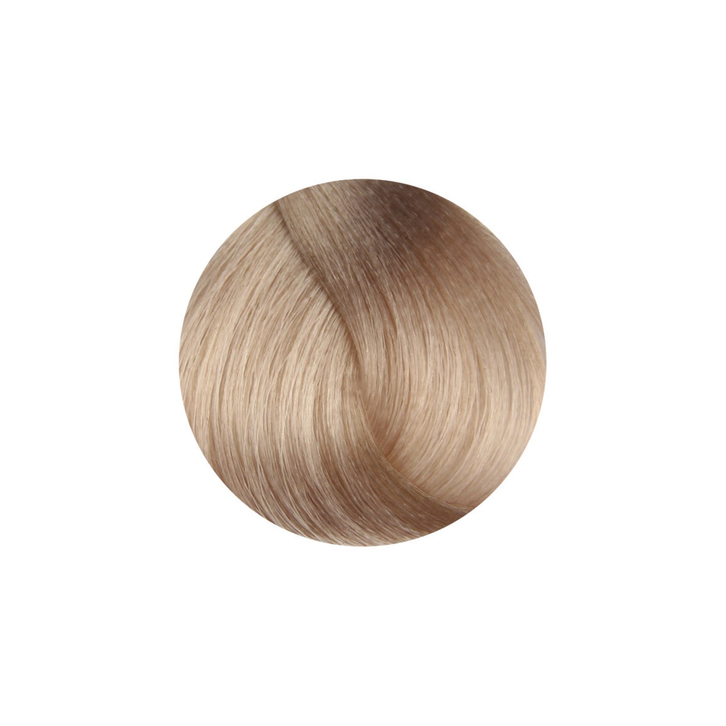 Light blonde hair swatch with subtle highlights, ideal for beauty and hair color selection.