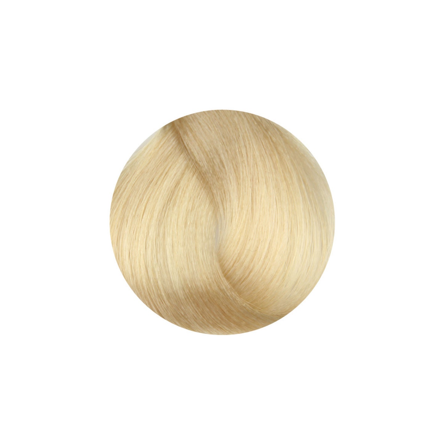 Light blonde hair color swatch for salon hair dye, showcasing smooth, natural-looking tone