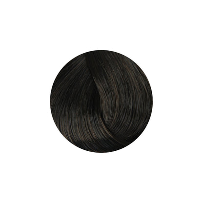 Dark brown hair color swatch for salon or home use, showcasing rich, smooth texture and deep tone.