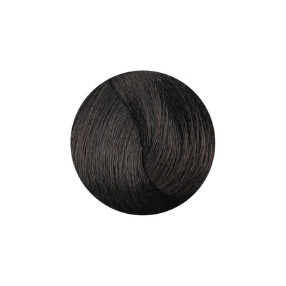 Dark brown hair color swatch for salon or home use, showcasing rich, deep tone.