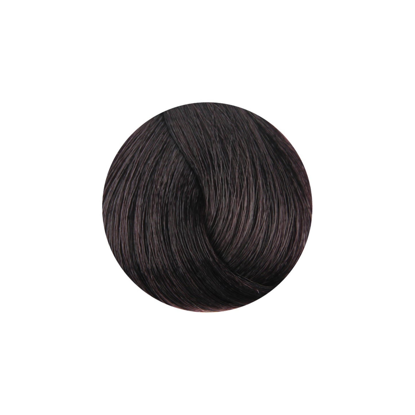 Dark brown hair color swatch for salon or home use, showcasing rich, glossy tone