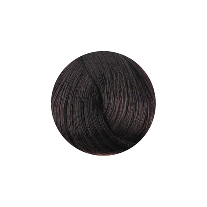 Dark brown hair color swatch for salon or home use, showcasing rich, glossy tone