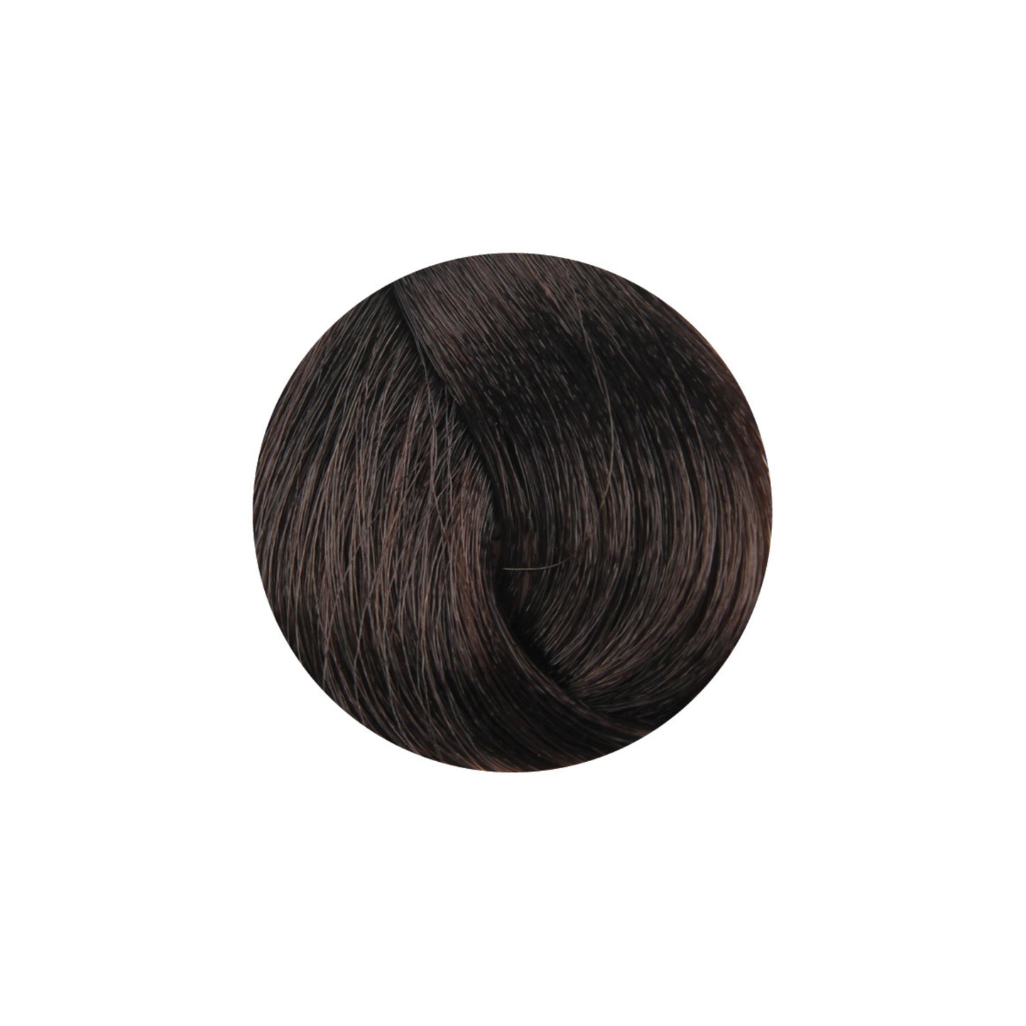 Rich dark brown hair color swatch for beauty and salon use