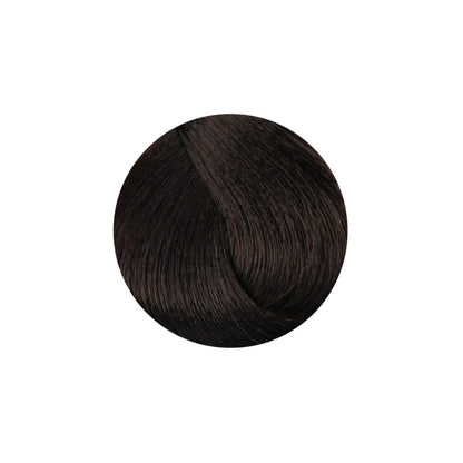 Rich dark brown hair color swatch for salon or home use, showcasing smooth, glossy texture.
