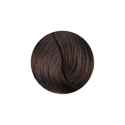 Rich dark brown hair color swatch for salon or home use, showcasing smooth, glossy texture
