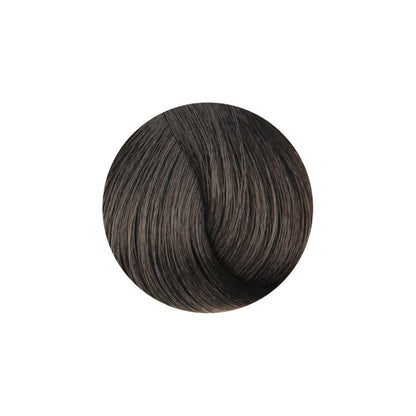 Dark brown hair color swatch with subtle highlights for salon or home use