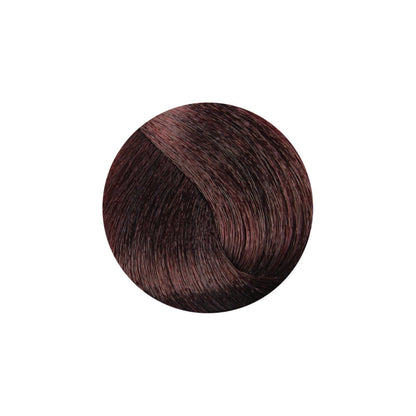 Rich burgundy hair color swatch, deep red-brown tone for salon beauty treatments
