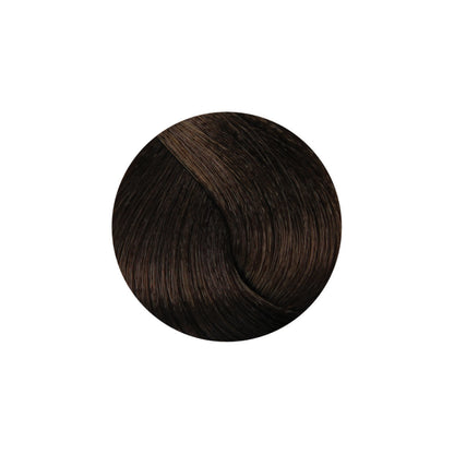 Rich dark brown hair color swatch for salon or home use, showcasing smooth texture and natural shine.