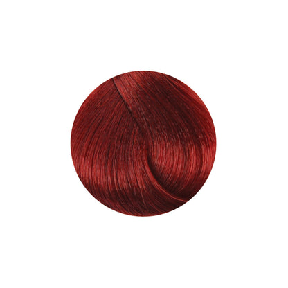 Rich red hair color swatch for salon or at-home dye, vibrant and glossy finish