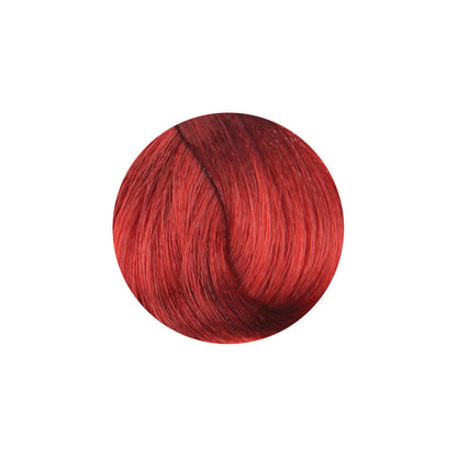 Vibrant red hair color swatch, rich copper tone for bold beauty looks