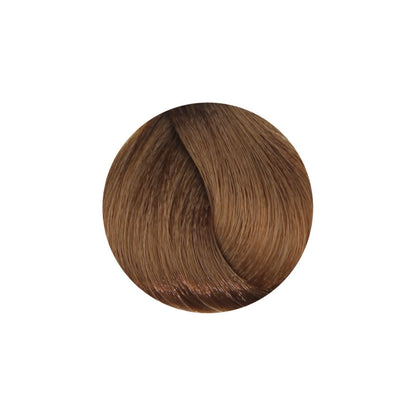 Rich medium brown hair color swatch for salon or home use, showcasing smooth, glossy texture