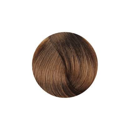 Rich brown hair color swatch with natural highlights for beauty styling