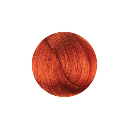 Vibrant copper red hair color swatch for salon or home use, showcasing rich, glossy tone.