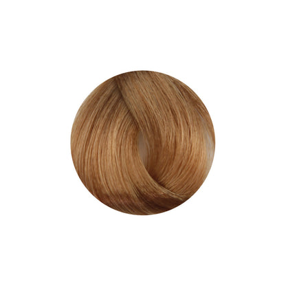 Light golden brown hair color swatch for beauty and salon use